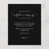 Budget Future Frau Foto Brautparty Black Danke (Vorderseite)