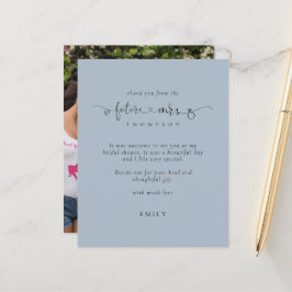 Budget Future Frau Foto Brautparty Blue Danke