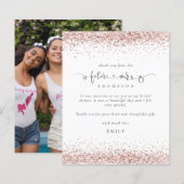 Budget Future Frau Foto Rose Gold Glitzer Danke (Vorne/Hinten)