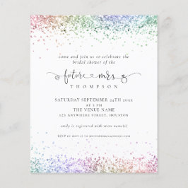 Budget Future Frau Rainbow Glitzer Brautparty