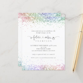 Budget Future Frau Rainbow Glitzer Brautparty