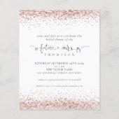 Budget Future Rose Gold Glitzer Brautparty (Vorderseite)