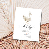 BUDGET Gans Gender Neutral Baby Duwer Einladung