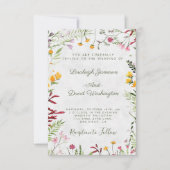 Budget Garden Blumen Hochzeit Einladung (Vorderseite)