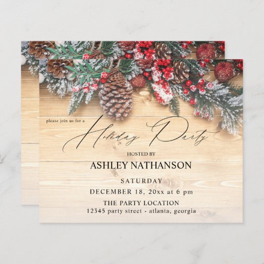 Budget Garland & Berries Rustikale Feier (Vorne/Hinten)