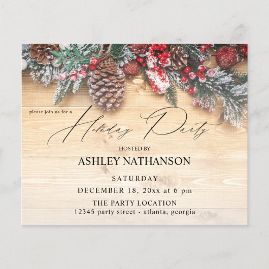 Budget Garland & Berries Rustikale Feier (Vorderseite)