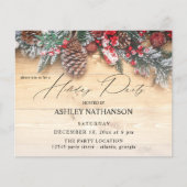 Budget Garland & Berries Rustikale Feier Flyer (Vorne)