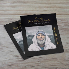 Budget Geburtstag Einladung Black and Gold