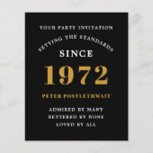 Budget Geburtstag Einladung Black and Gold Flyer (Vorne)