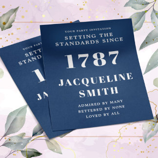 Budget Geburtstag Einladung Blue White Flyer