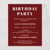 Budget Geburtstag Einladung Red White Flyer (Hinten)