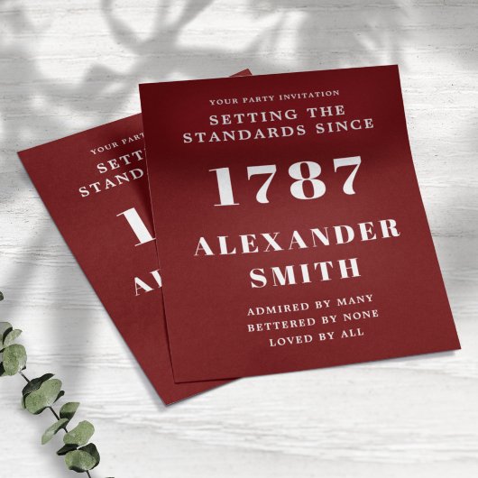 Budget Geburtstag Einladung Red White Flyer