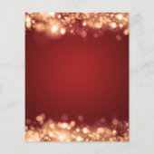 Budget Geburtstag Elegante Gold Red Lights Einladu (Rückseite)