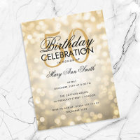 Budget Geburtstag Elegante Gold Sparkle Lichter la