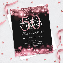 Budget Geburtstag Elegante Rose Gold Lights Einlad