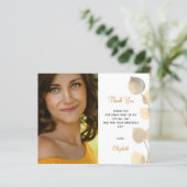 Budget Geburtstag eucalyptus golden danke Karte (Stehend Vorderseite)