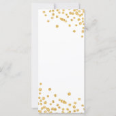 Budget Geburtstag Glitzer Confetti Gold (Rückseite)