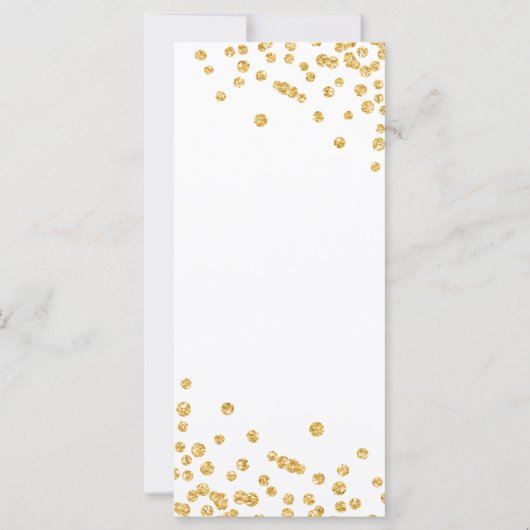 Budget Geburtstag Glitzer Confetti Gold (Rückseite)