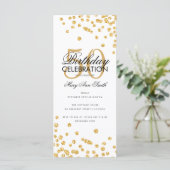 Budget Geburtstag Glitzer Confetti Gold (Stehend Vorderseite)