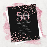 Budget Geburtstag Glitzer Confetti Rose Gold Black<br><div class="desc">Elegantes "Geburtstagsparty Program" Design mit Glitzer Confetti in Rose Gold & Schwarz mit individuellem Text.</div>