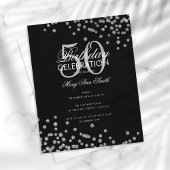 Budget Geburtstag Glitzer Confetti Silver Black
