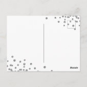 Budget Geburtstag Glitzer Confetti Silver Black Postkarte (Rückseite)