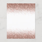 Budget Geburtstag Glitzer Rose Gold Einladung (Rückseite)