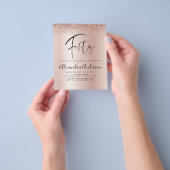 Budget Geburtstag Glitzer Rose Gold Flyer (Gruppe)