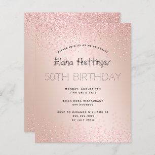 Budget Geburtstag Glitzer Rose Gold Metal