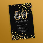 Budget Geburtstag Gold Glitzer Confetti Black Flyer<br><div class="desc">Elegantes "Birthday Party Program" Design mit Glitzer Confetti in Gold & Schwarz mit individuellem Text.</div>