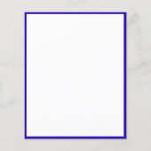 Budget Geburtstag königsblauer weißer Bug Einladun (Rückseite)