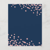 Budget Geburtstag Rose Gold Glitzer Navy Flyer (Hinten)
