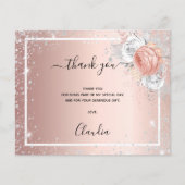 Budget Geburtstag Rose Gold Silber Foto Vielen Dan (Vorderseite)