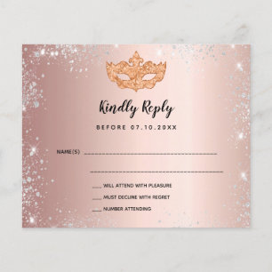 Budget Geburtstag Rose Gold silber Maskerade UAWG