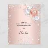 Budget Geburtstag Rose Gold Silberflorieren Vielen (Rückseite)