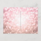 Budget Geburtstag Rose Gold Sparkle Einladung Postkarte (Rückseite)
