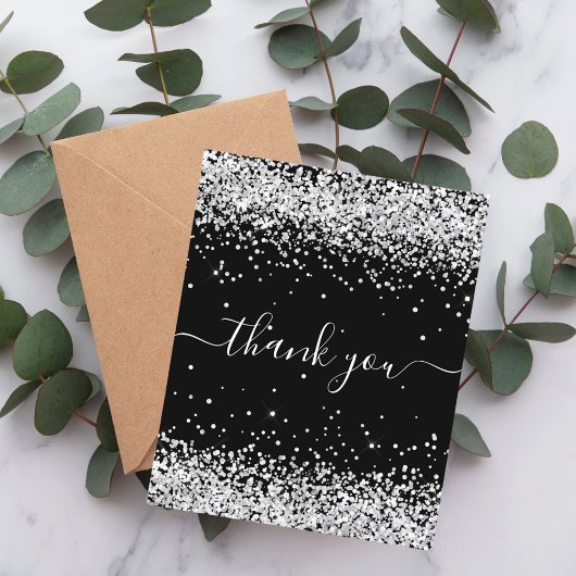 BUDGET Geburtstag schwarz silber Glitzer vielen Da