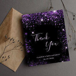 Budget Geburtstag schwarzen lila Glitzer vielen Da