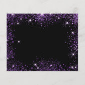 Budget Geburtstag schwarzer lila Glitzer Save the  (Rückseite)