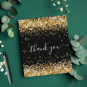 BUDGET Geburtstag Schwarzes Gold Glitzer vielen Da
