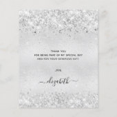 BUDGET Geburtstag silberner Glitzer Staub danke (Rückseite)