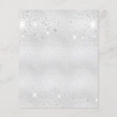 Budget Geburtstag Silberner Musiknoten Glitzer (Rückseite)