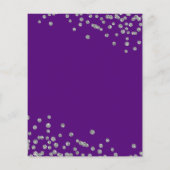 Budget Geburtstag Silver Glitzer Confetti Lila Flyer (Hinten)