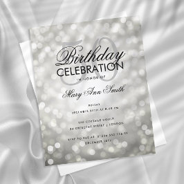Budget Geburtstag Silver Sparkle Lichter laden ein
