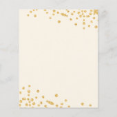 Budget Geburtstagspartei Glitzer Confetti Gold (Rückseite)