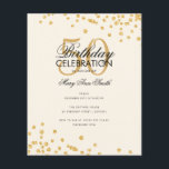 Budget Geburtstagspartei Glitzer Confetti Gold<br><div class="desc">Elegantes "Birthday Party Program" Design mit Glitzer Confetti in Gold mit individuellem Text.</div>