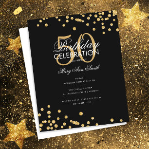 Budget Geburtstagspartei Glitzer Confetti Gold Bla