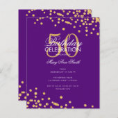 Budget Geburtstagspartei Glitzer Confetti Gold Lil (Vorne/Hinten)