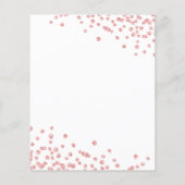 Budget Geburtstagspartei Glitzer Confetti Rose Gol (Rückseite)