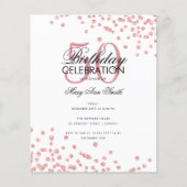 Budget Geburtstagspartei Glitzer Confetti Rose Gol (Vorderseite)